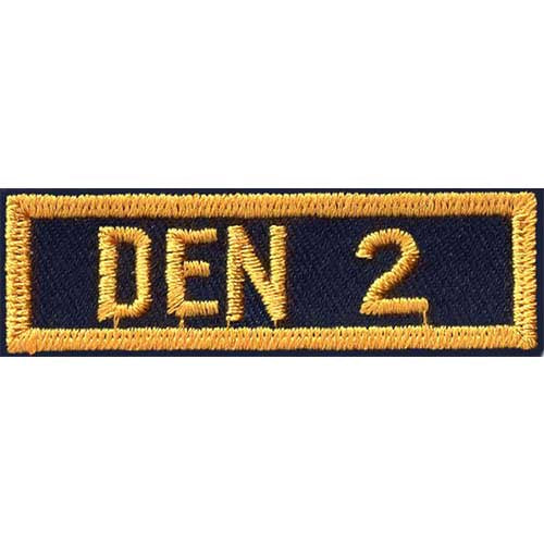 Cub Scout Den Numeral Emblem 2
