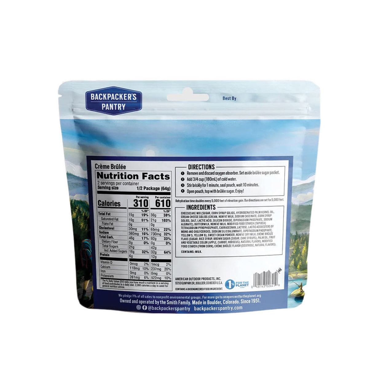 Backpacker's Pantry Creme Brulee