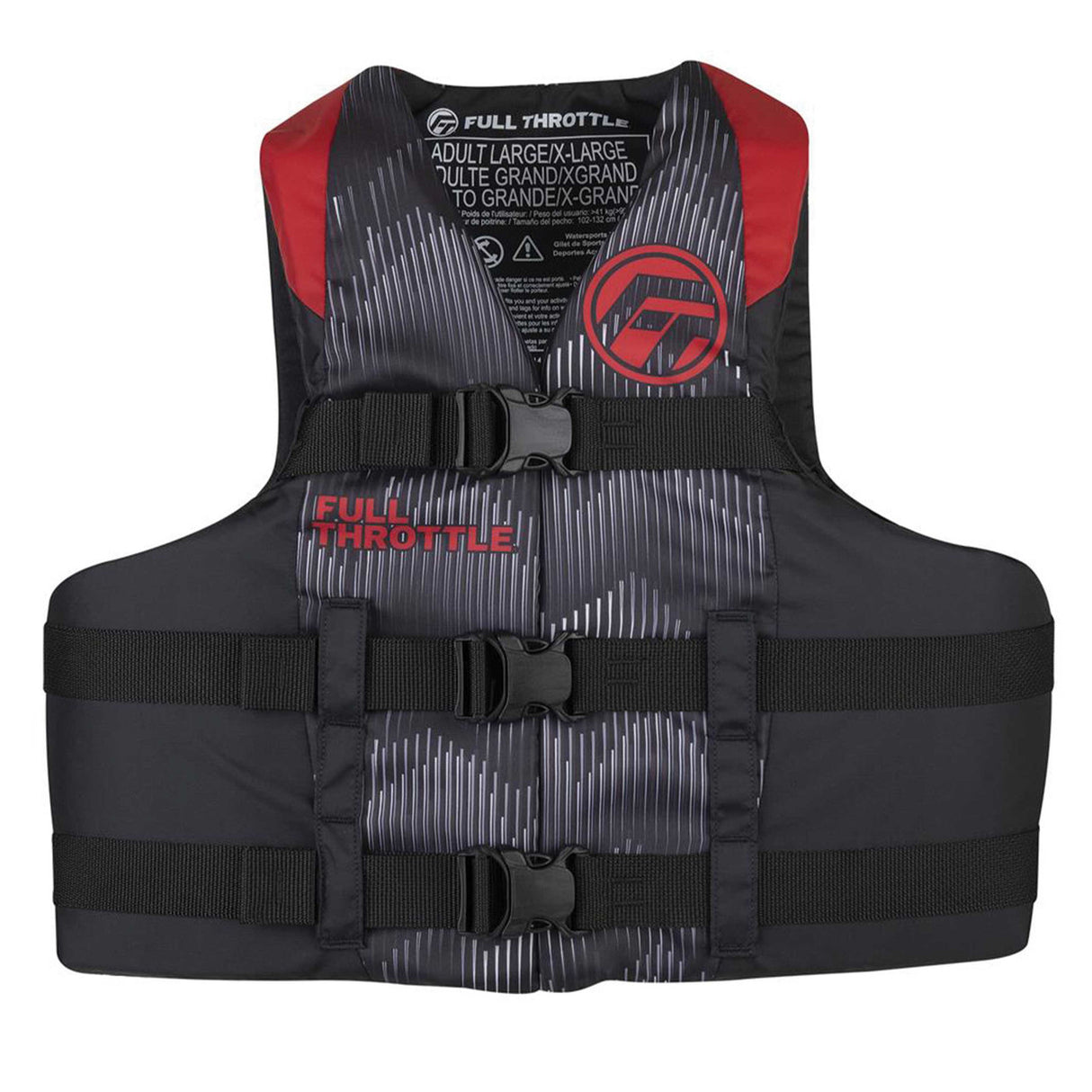 Full Throttle Adult Dual-Sized Nylon Water Sports Vest
