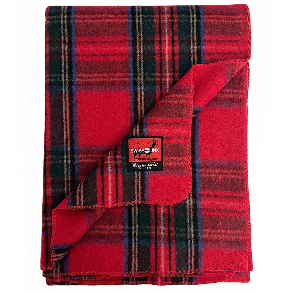Swiss Link Royal Stewart Classic Wool Blanket