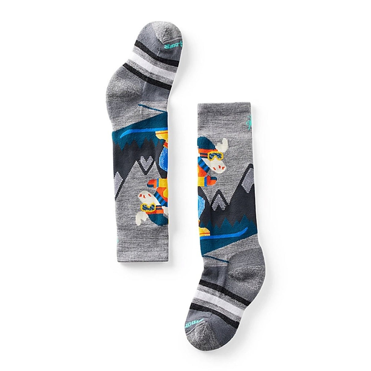 Smartwool Kids' Wintersport Full Cushion Mountain Moose Pattern Over The Calf Socks