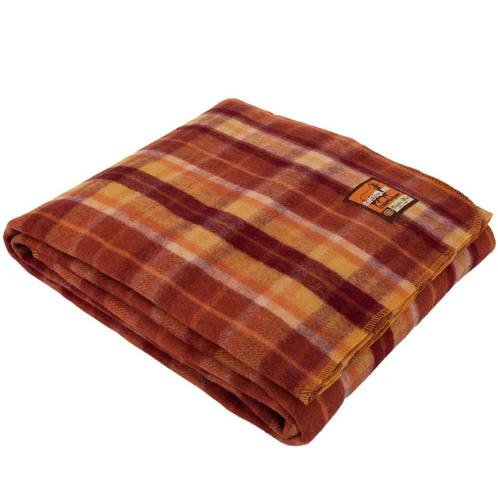 Swiss Link Pumpkin Spice Classic Wool Blanket