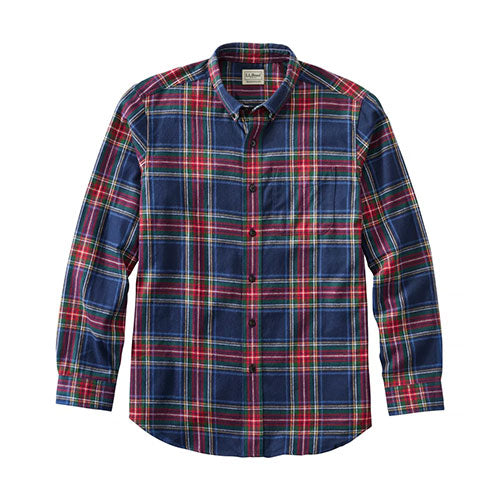 L.L. Bean Men's Scotch Plaid Flannel Shirt, Traditional Fit