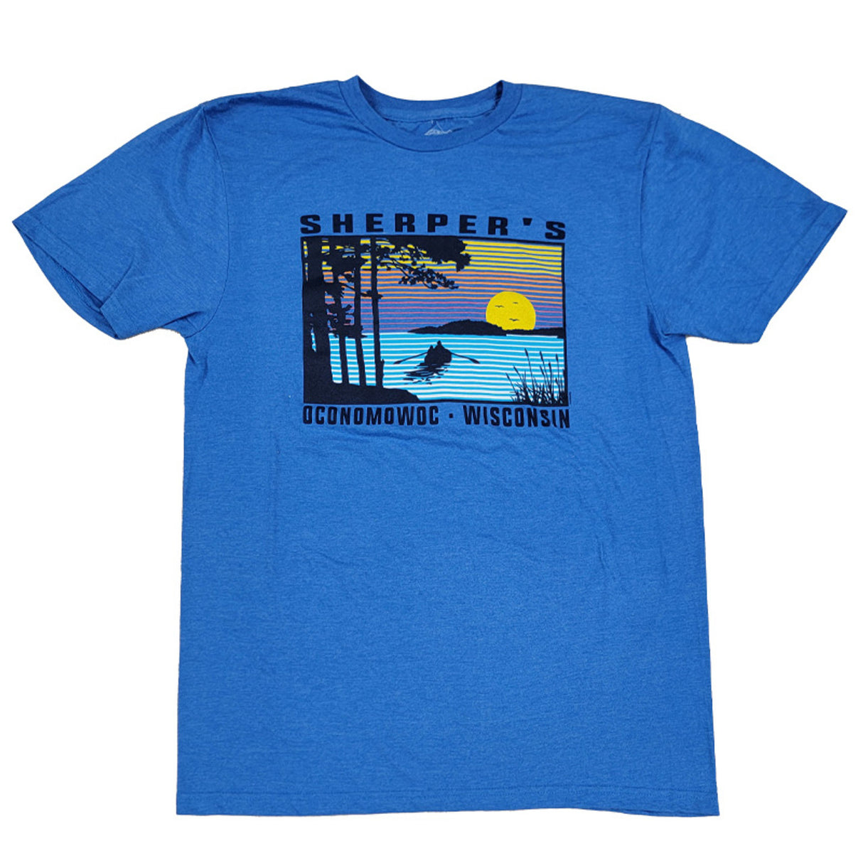 Sherper's Oconomowoc Retro Lake Lines T-Shirt