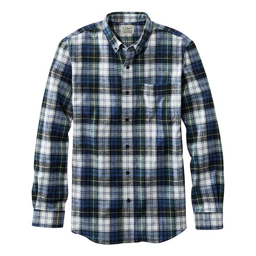 L.L. Bean Men's Scotch Plaid Flannel Shirt, Slightly Fitted