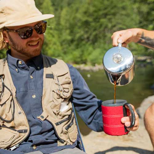 GSI Outdoors Glacier Stainless 12 Cup Percolator with Silicone Handle