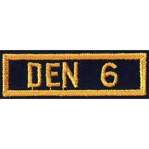 Cub Scout Den Numeral Emblem 6