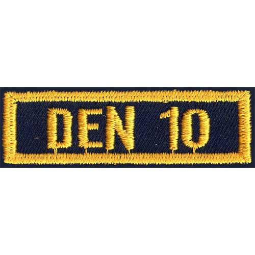Cub Scout Den Numeral Emblem 10
