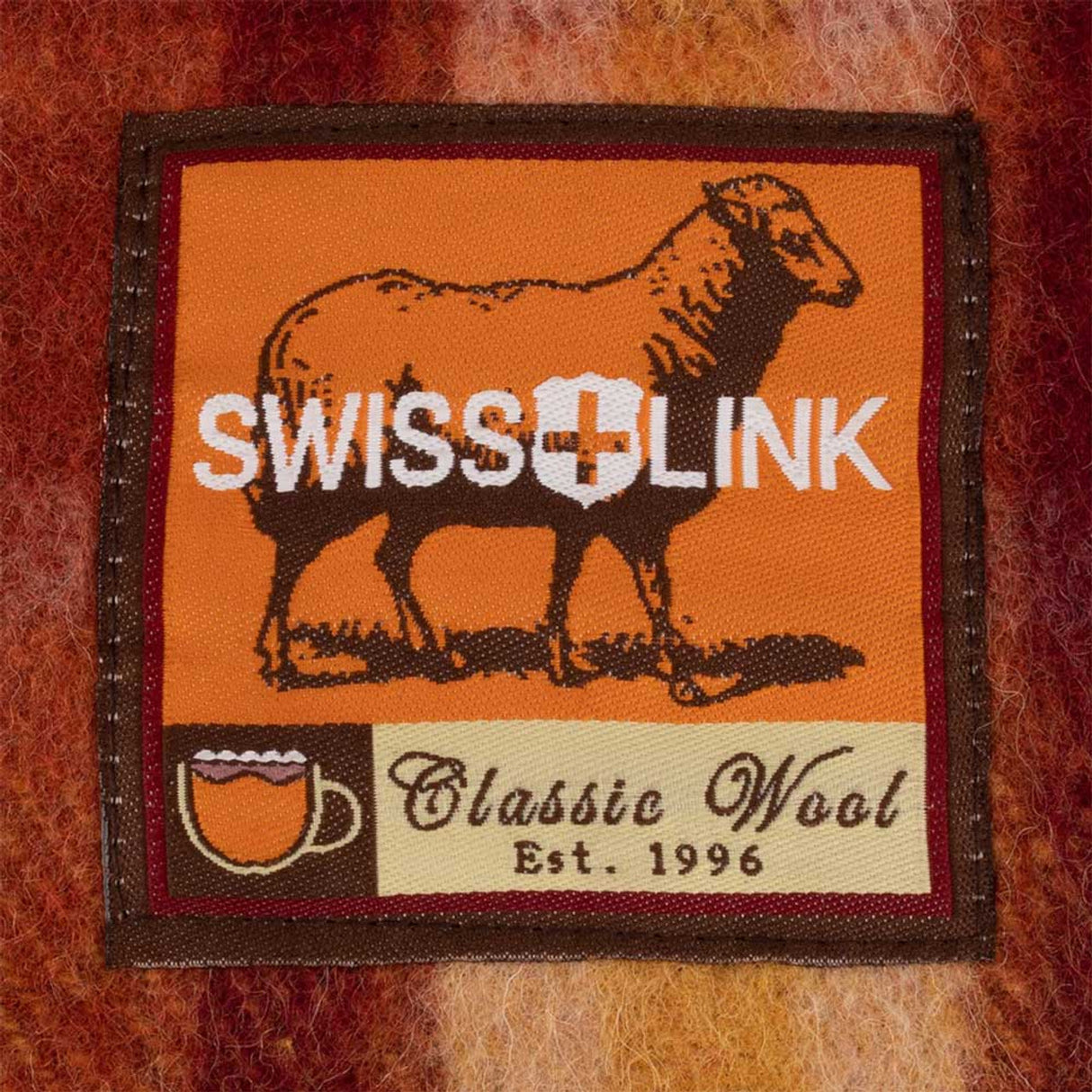 Swiss Link Pumpkin Spice Classic Wool Blanket