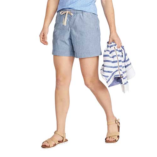 L.L. Bean Women's Lakewashed Chambray Dock Short - Regular