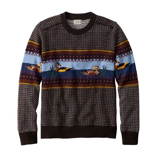 L.L. Bean Men's Essential Merino Sweaters, Crewneck, Pattern