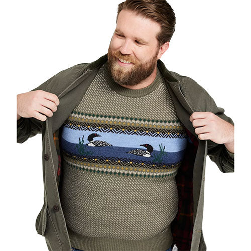 L.L. Bean Men's Essential Merino Sweaters, Crewneck, Pattern
