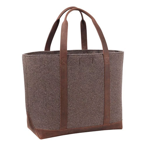 L.L. Bean Leather-Trim Wool Tote
