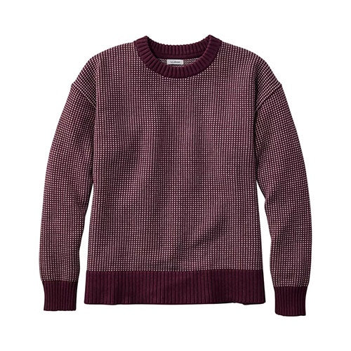 L.L. Bean Women's The Original Double L Sweater, Crewneck Bird's-Eye