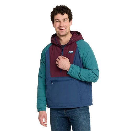 L.L. Bean Men's Mountain Classic Insulated Anorak, Color Block
