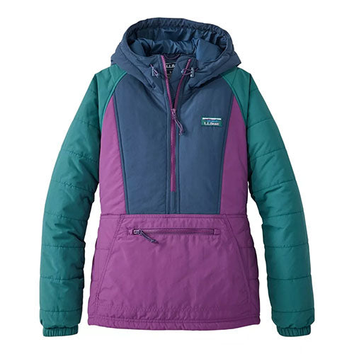 L.L. Bean Women's Mountain Classic Insulated Anorak, Color Block