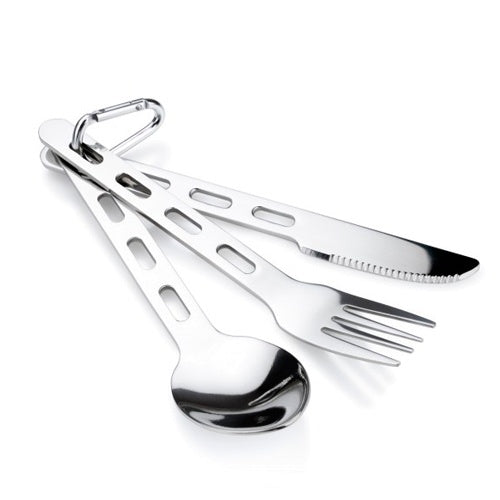 GSI Outdoors Glacier Stainless 3 Piece Ring Cutlery