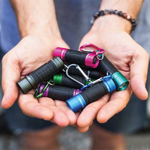 LUXPRO Mini Focus LED Keychain Flashlight with TackGrip