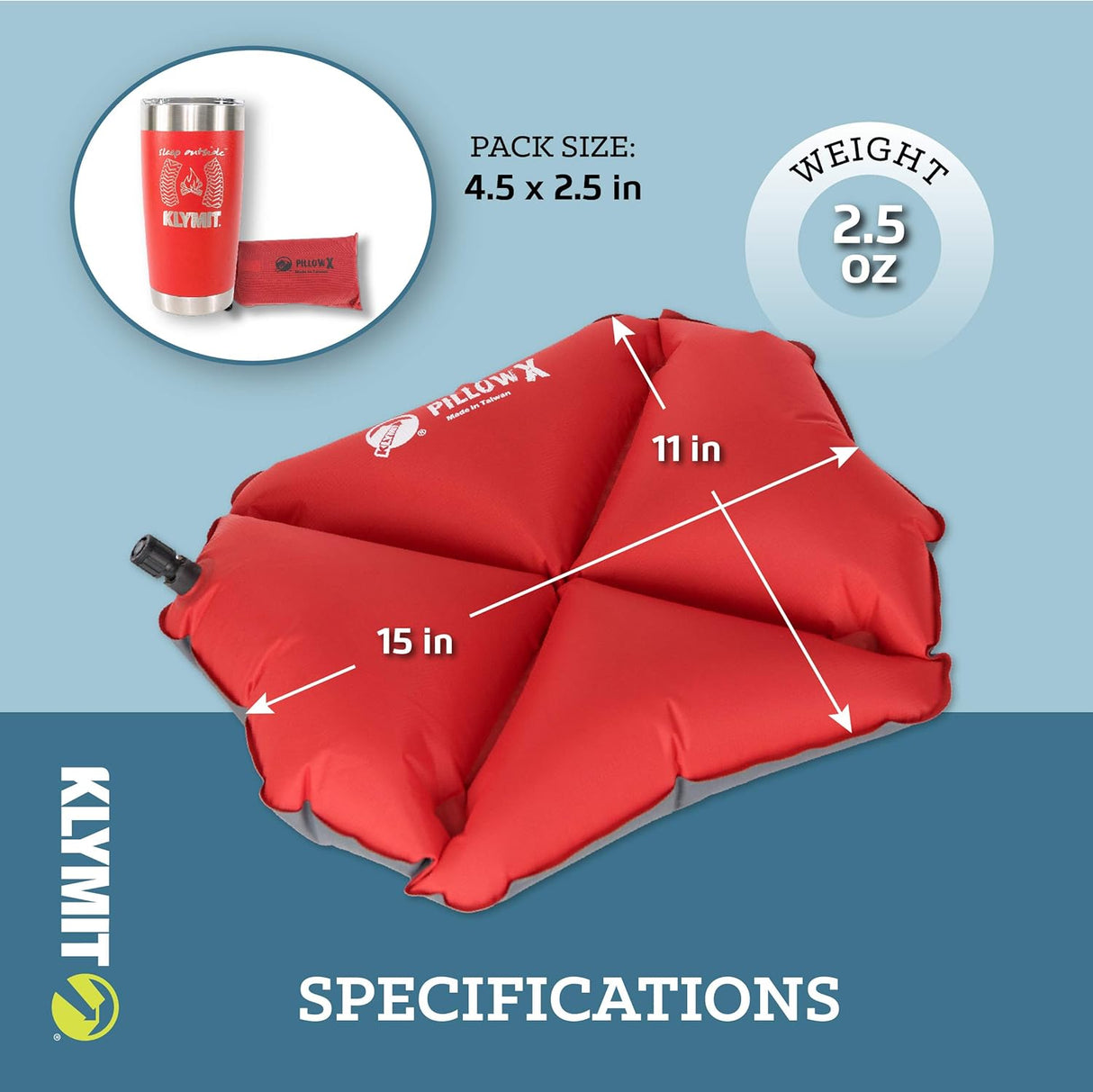 Klymit Gear Inflatable Pillow X