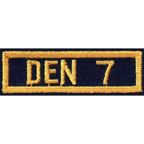 Cub Scout Den Numeral Emblem 7