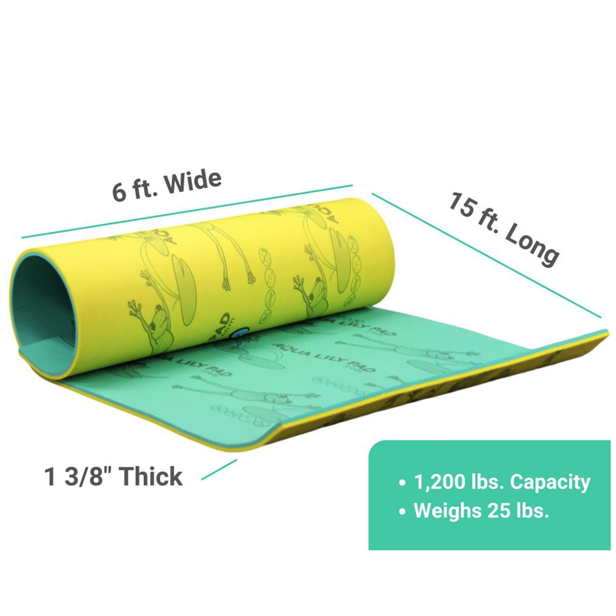 The Original Aqua Lily Pad - 15 Foot Length