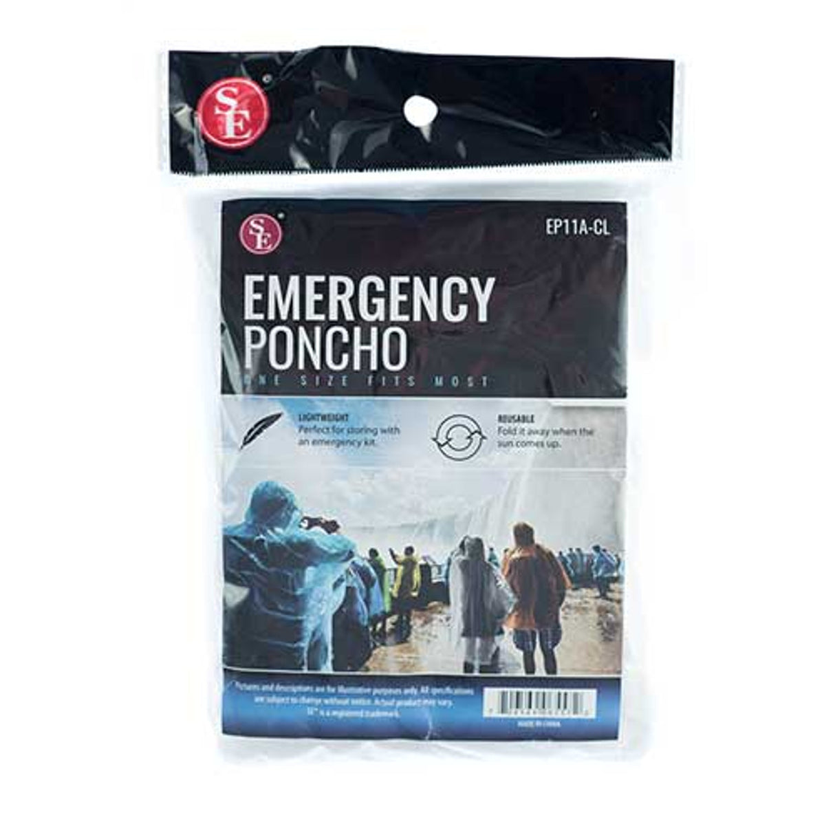 Sona Enterprises Emergency Poncho With Hood And Sleeves