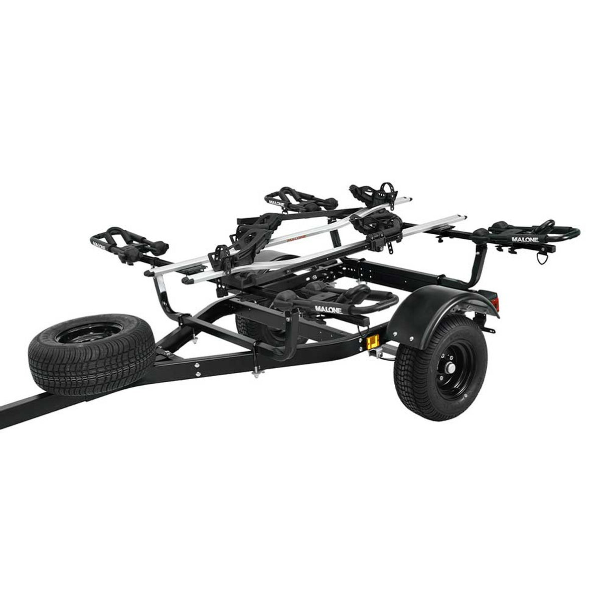 Malone MicroSport Off-Road 2 Kayak/2 Bike Trailer Package with Spare Tire