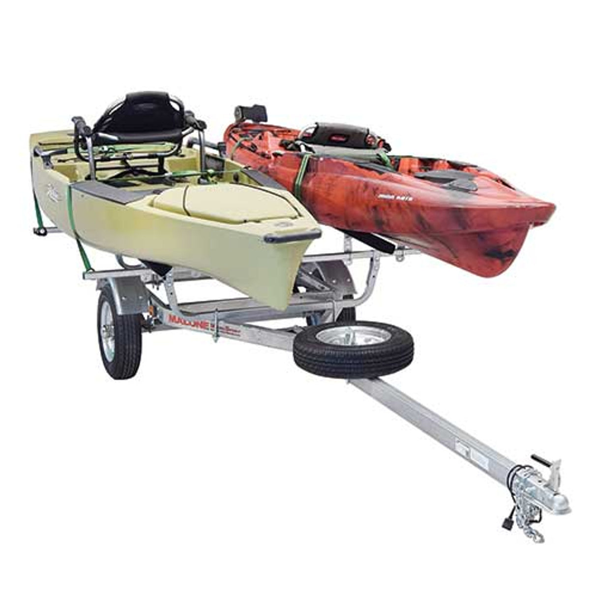 Malone MicroSport 2 Kayak Trailer Package with 2 Sets Bunks, Spare Tire