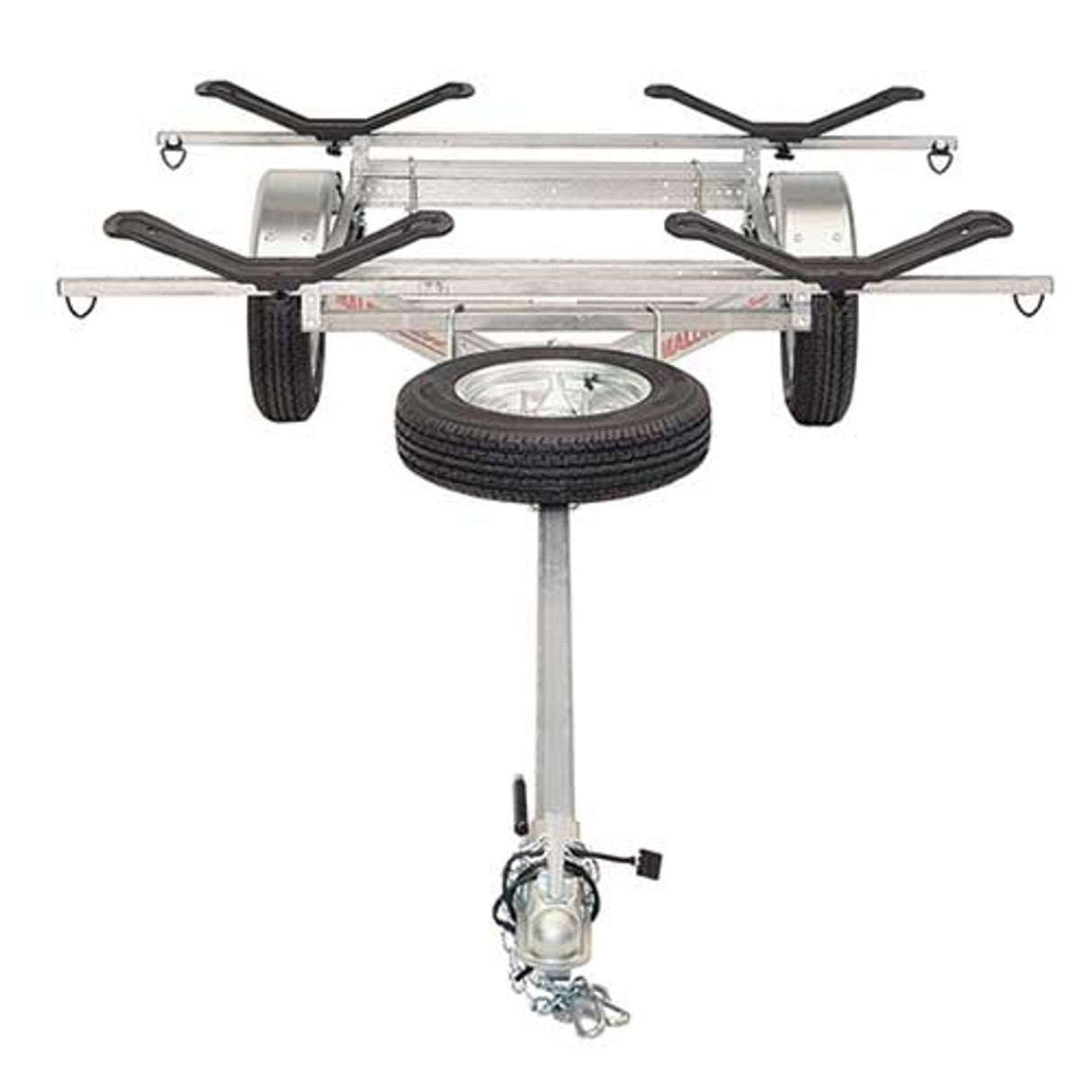 Malone MicroSport LowBed 2 Kayak Trailer Package with 2 Sets of MegaWings, Spare Tire