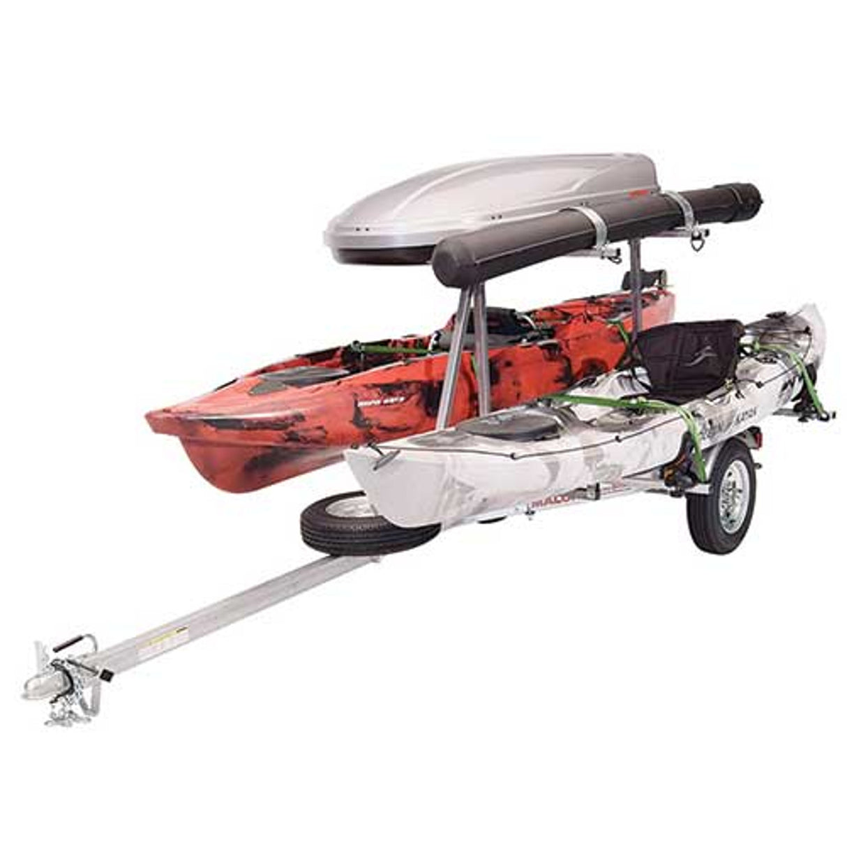 Malone MicroSport LowBed Trailer Package with 2nd Tier, 2 Sets SaddleUp, Cargo Box, Rod Tube, Spare Tire