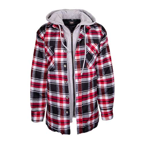 Stillwater Supply Flannel Quilt Lined Hooded Jacket