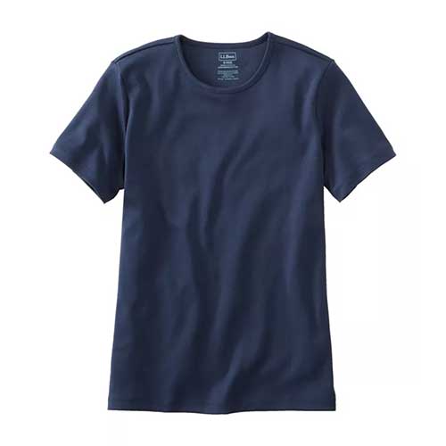LL Bean Pima Crewneck SS W's Regular