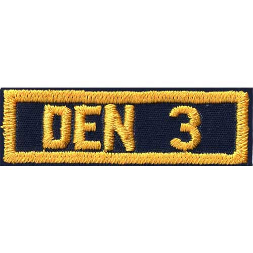 Cub Scout Den Numeral Emblem 3