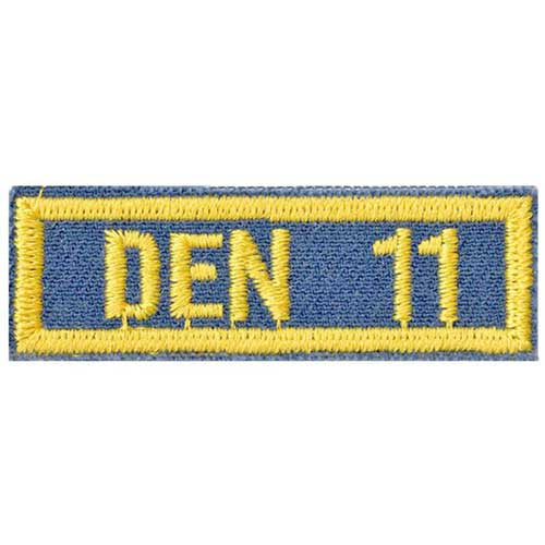 Cub Scout Den Numeral Emblem 11