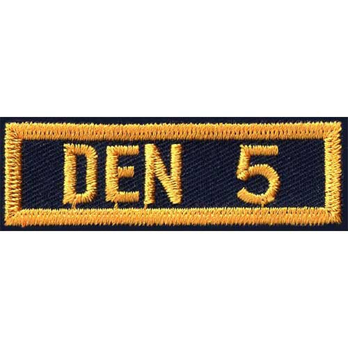 Cub Scout Den Numeral Emblem 5
