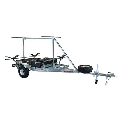 Malone MegaSport 2 Kayak Trailer Package with 2nd Tier, MegaWing Carriers, Storage Baskets