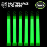 Swiss Safe Premium 6" Emergency Ready Glow Sticks - 6 Pack