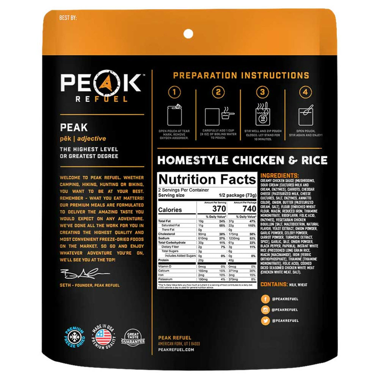 Peak Refuel Homestyle Chicken & Rice