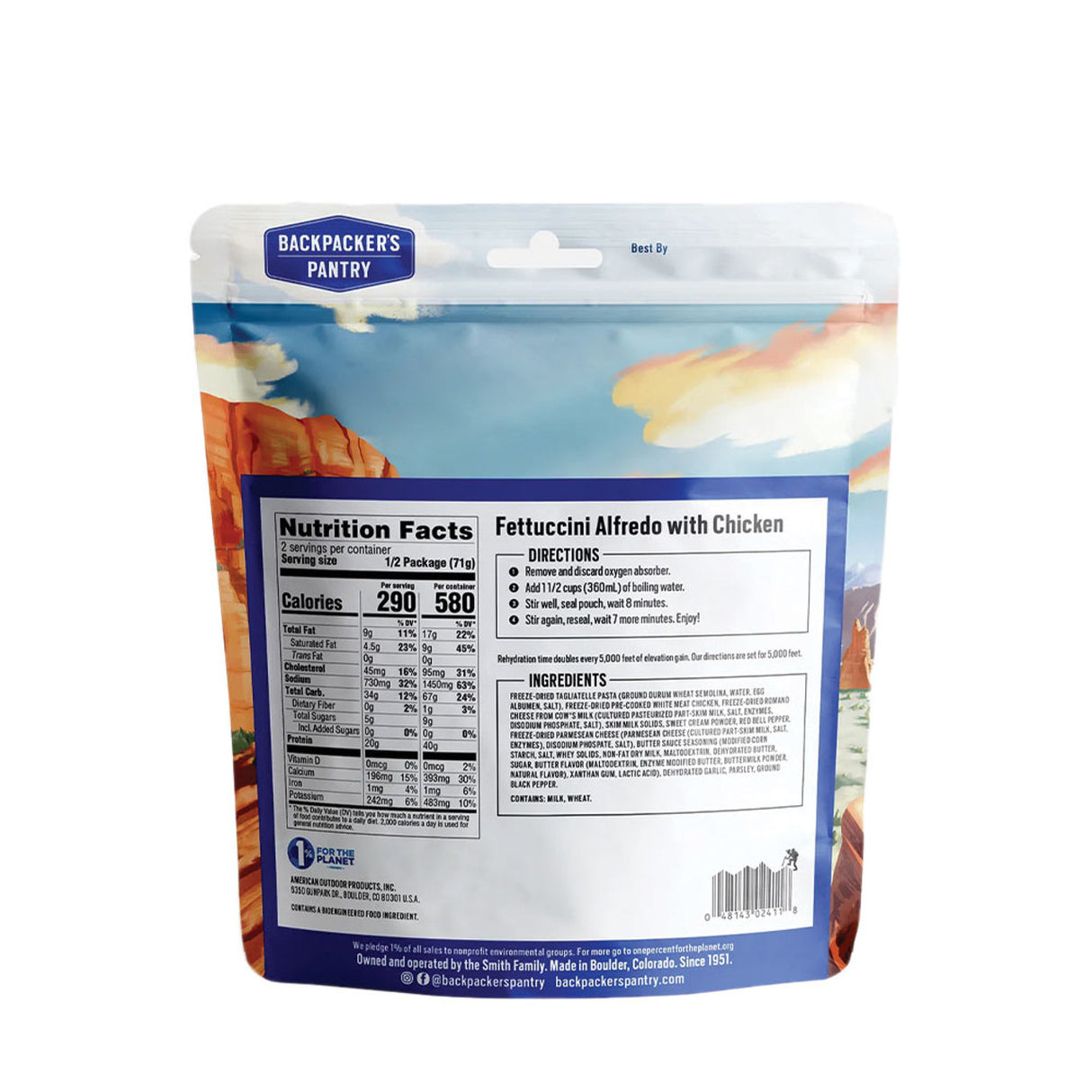 Backpacker's Pantry Fettuccini Alfredo with Chicken