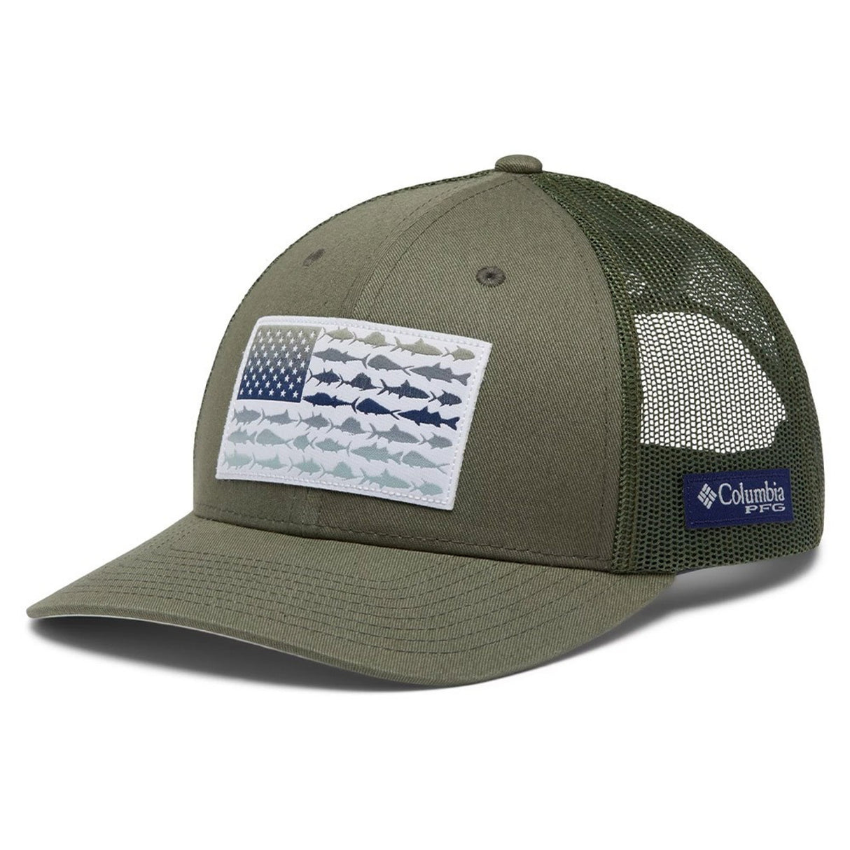Columbia PFG Mesh Snap Back Fish Flag Ballcap
