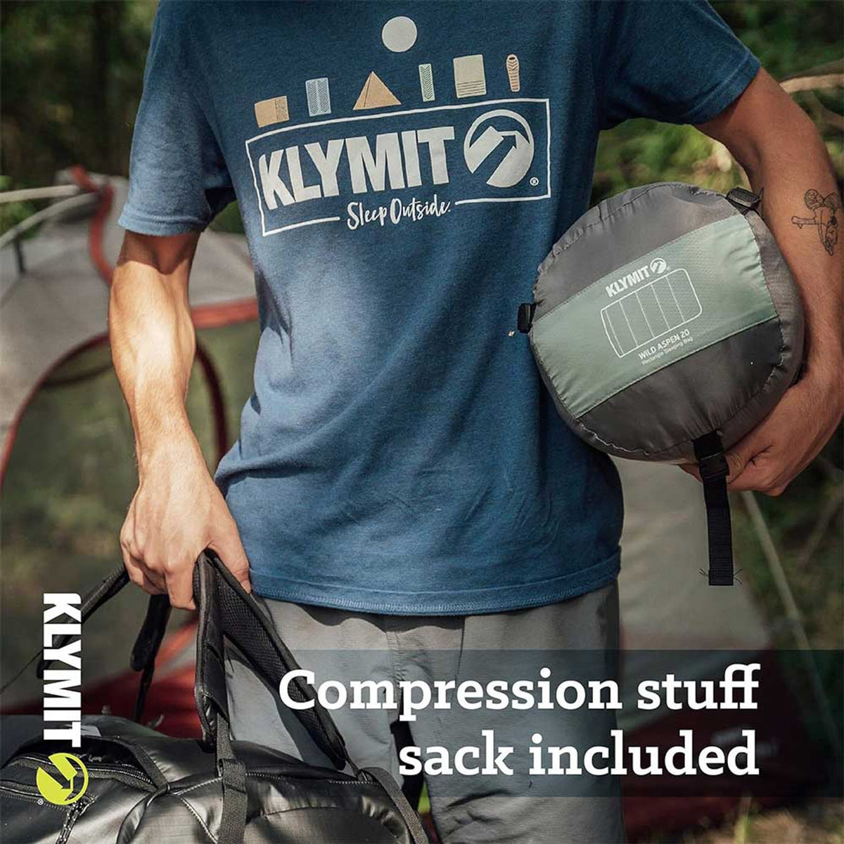 Klymit Logo Transparent Klymit Gear Wild Aspen Lightweight 20 Degree Sleeping Bag | Sherper's
