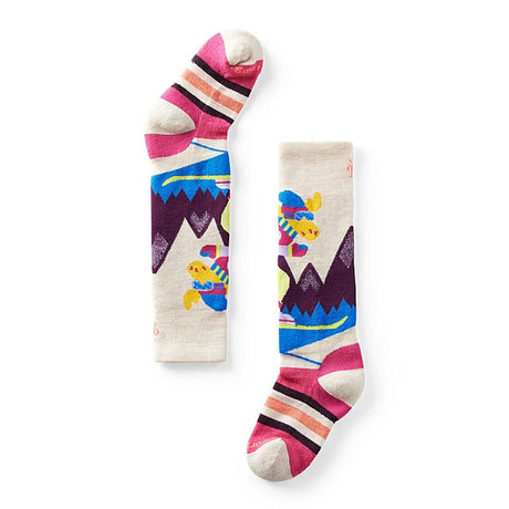 Smartwool Kids' Wintersport Full Cushion Mountain Moose Pattern Over The Calf Socks