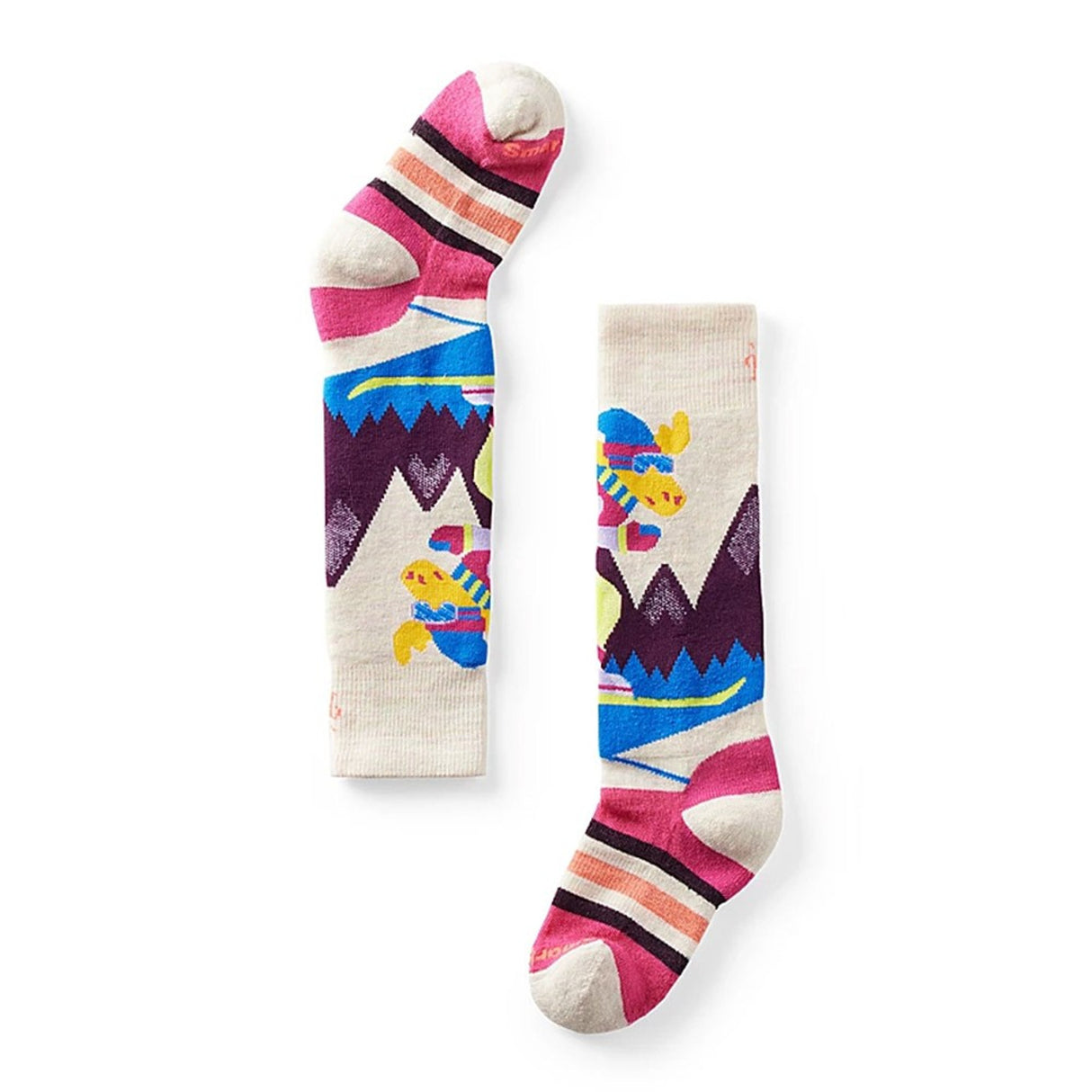 Smartwool Kids' Wintersport Full Cushion Mountain Moose Pattern Over The Calf Socks