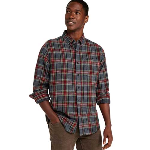 Men's Scotch Plaid Flannel Shirt