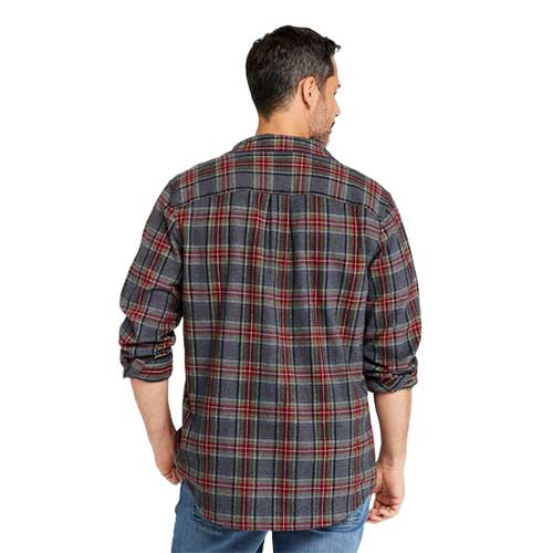 L.L. Bean Men's Scotch Plaid Flannel Shirt, Slightly Fitted