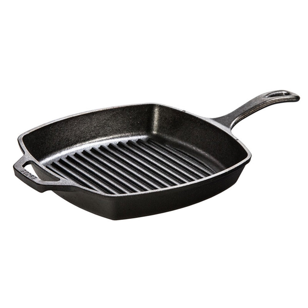 Lodge 10.5-Inch Square Cast Iron Grill Pan