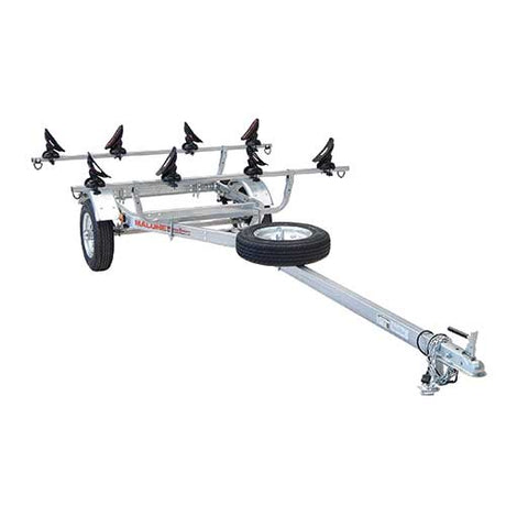 Malone MicroSport 2 Kayak Trailer Package with 2 Sets of Saddle Up Pro, Spare Tire