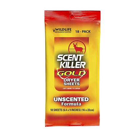 Wildlife Research Center Scent Killer Gold 18/Pk Dryer Sheets