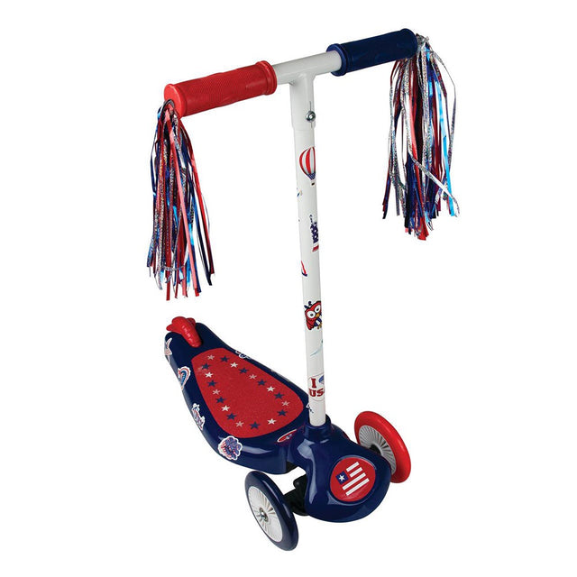 Pulse Performance Patriotic Decorate Your Own 3 Wheel Kick Scooter