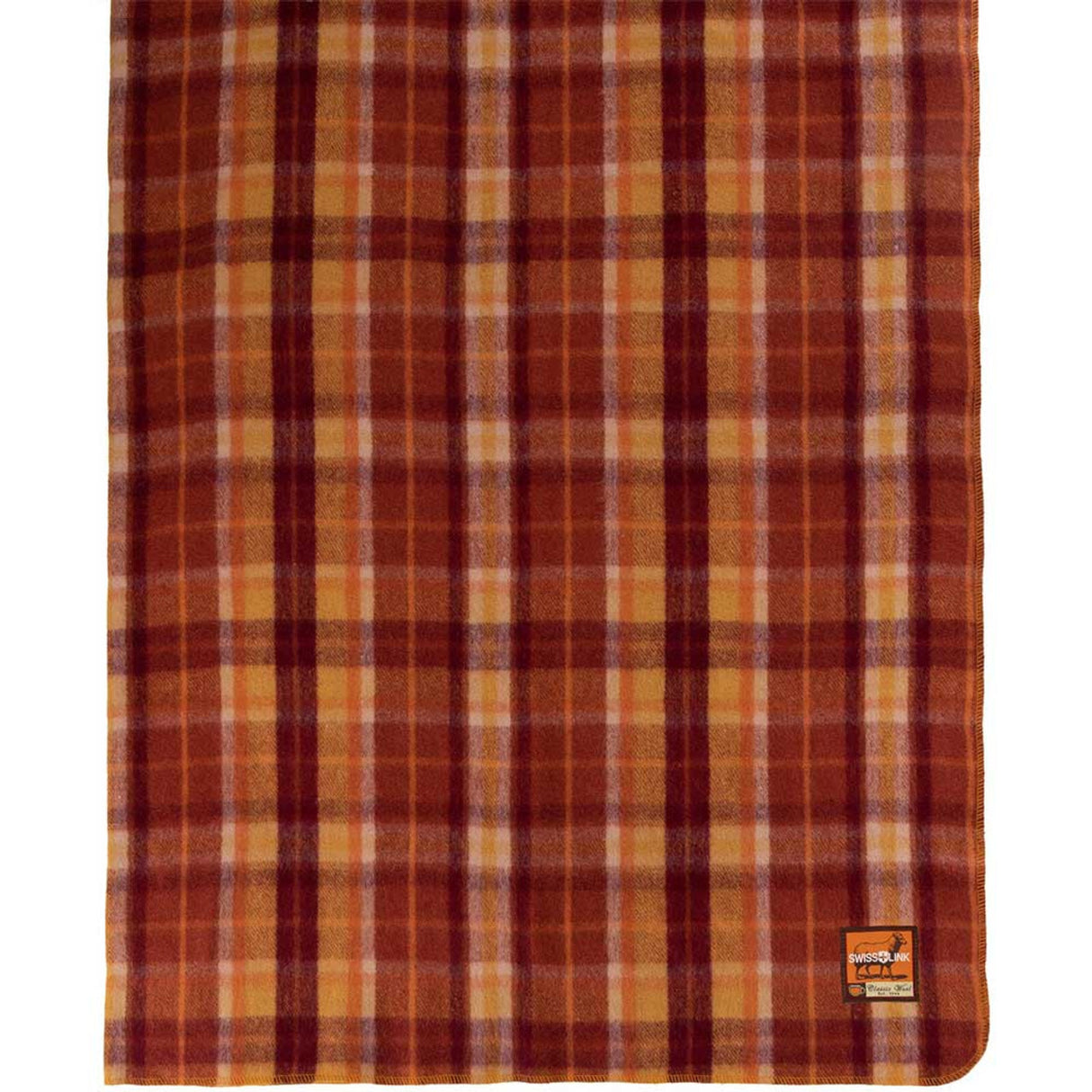 Swiss Link Pumpkin Spice Classic Wool Blanket